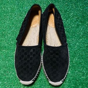 Gucci Espadrilles Suede Slip On Loafers